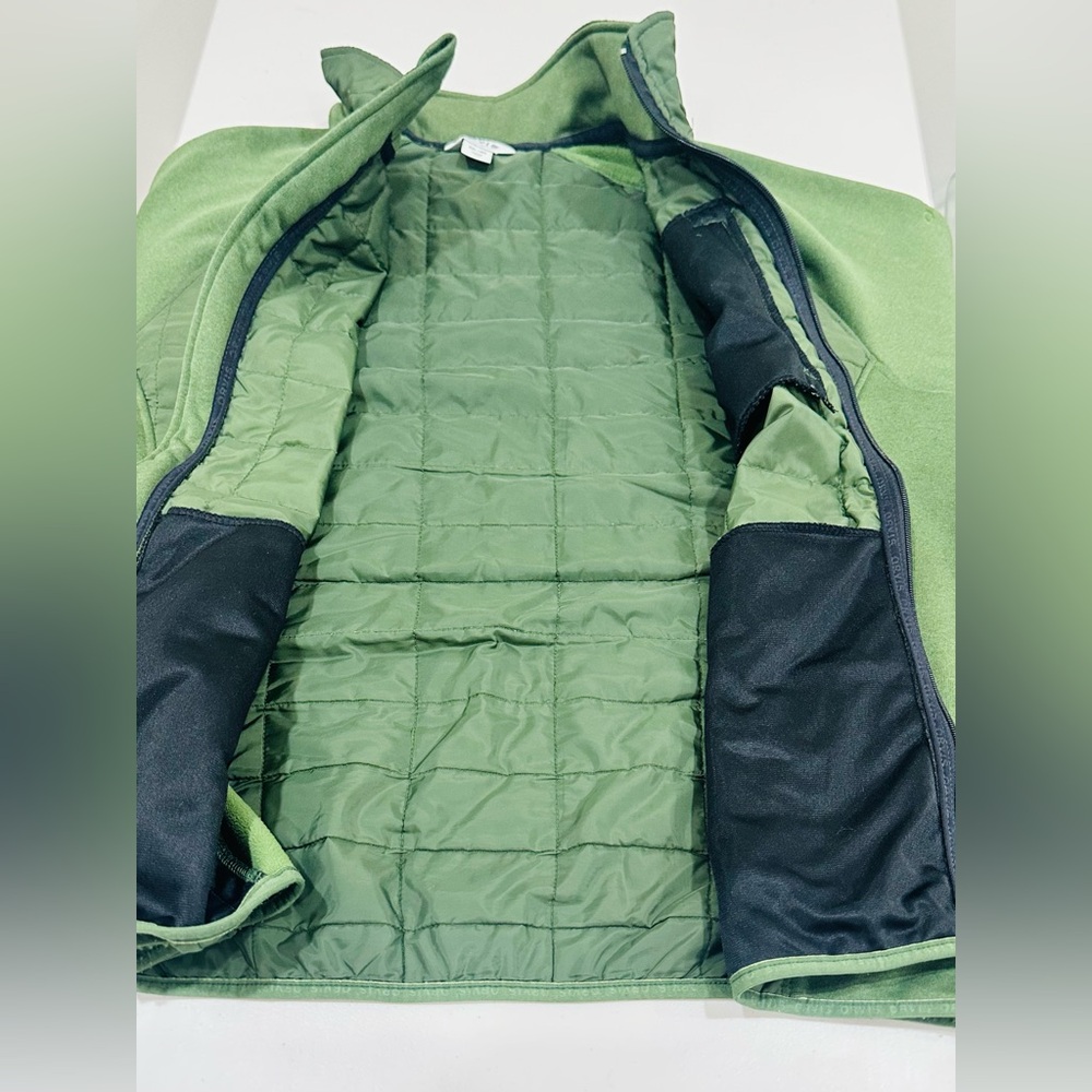 Orvis Full Zip Jacket Mixed Media Olive Green Quilted Lightweight Mens Size XXL - Picture 8 of 9